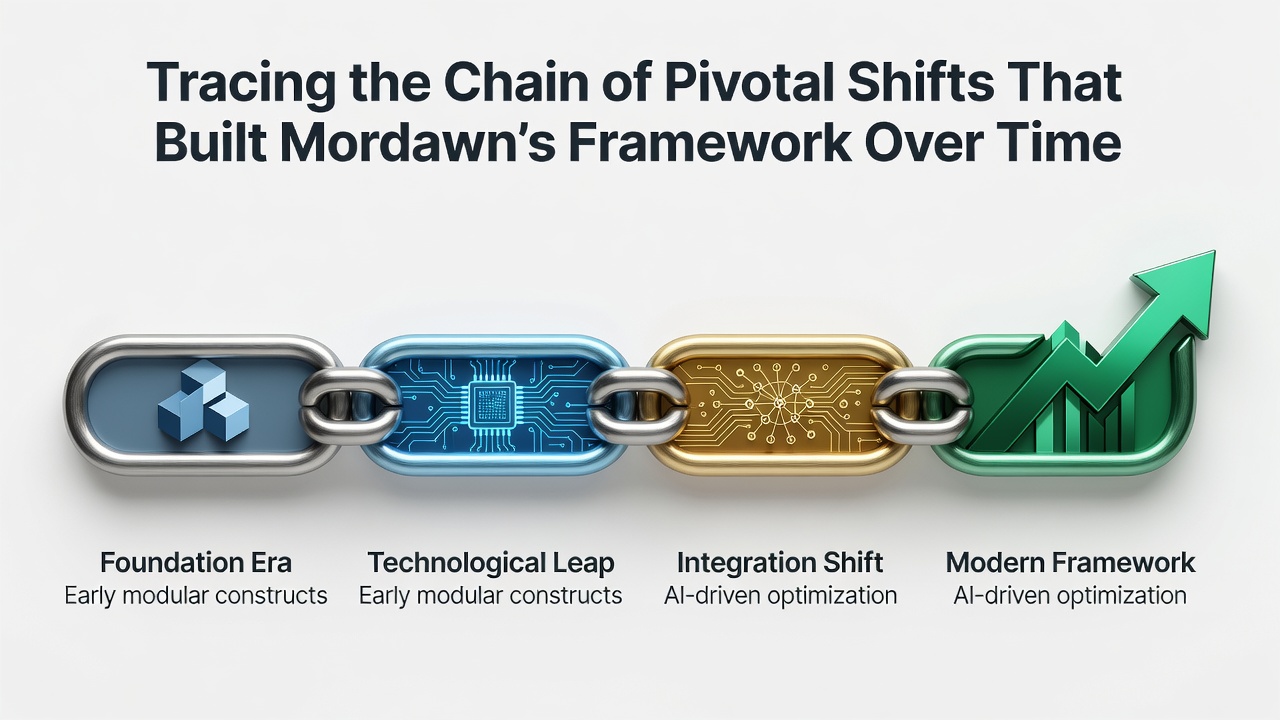 Detailed diagram of framework components including supply chain, analytics, and compliance layers developed over successive updates
